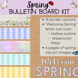 Printable Welcome Spring Bulletin Board Kit | Instant Download