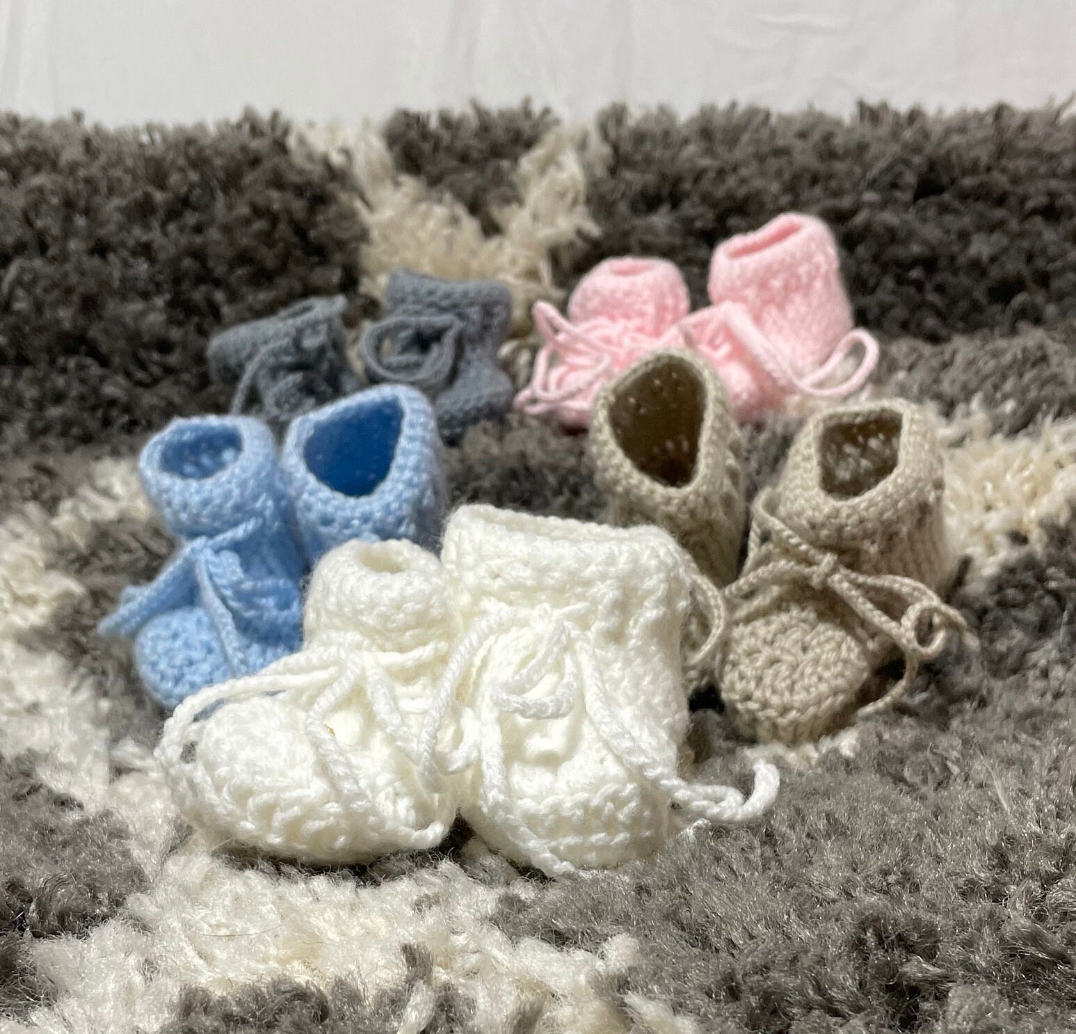 Knitted baby cheap booties for sale