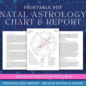 Personalized Natal Astrology Chart & Report