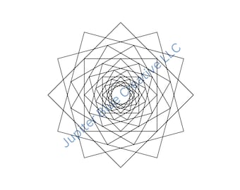 Sacred Geometry SVG: Twelve-Point Star Mandala (Digital Download)