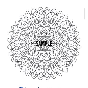 Printable Mandala Coloring Book with 20 Designs for Stress Relief and Mindfulness image 6