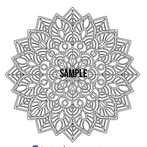 Printable Mandala Coloring Book with 20 Designs for Stress Relief and Mindfulness image 3