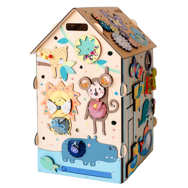 Magical Busy House Big Rainbow : jouet d'aventure éducatif ultime pour tout-petit, bébé, garçon, fille de 1 à 5 ans - Stimulez l'imagination, apprenez et jouez !