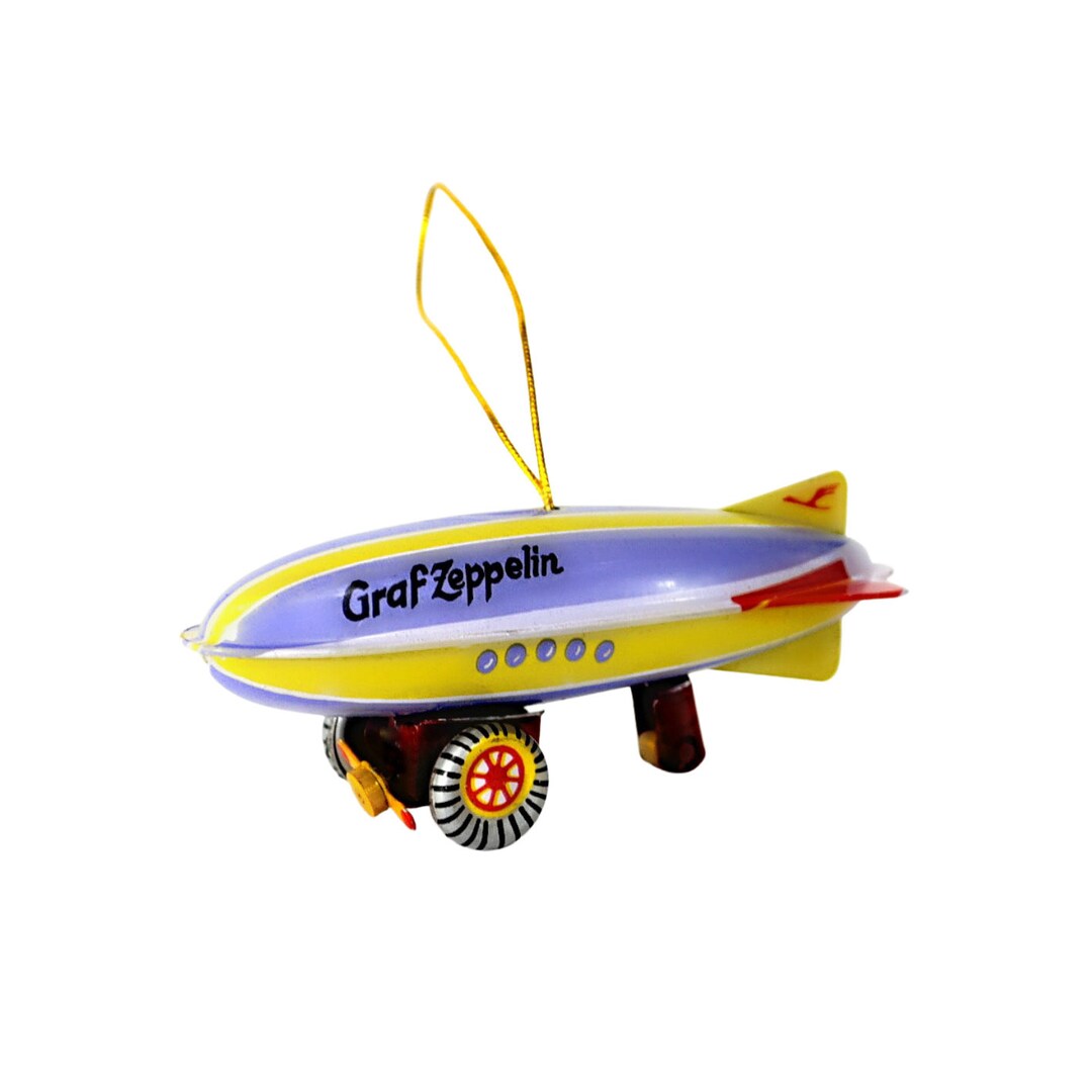 Tin Toy Zeppelin Ornament Metal Retro Style Blimp Christmas Etsy