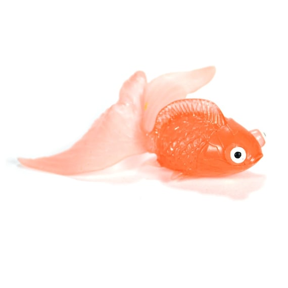 10pcs Small Goldfish for Crafts Orange Soft Plastic Rubber Little Floating  Gold Fish Set Lot of 10 
