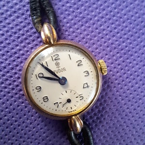 Vintage *TUDOR* by ROLEX Ladies Watch 9ct Gold Swiss Made Hallmarked Excellent Working Order