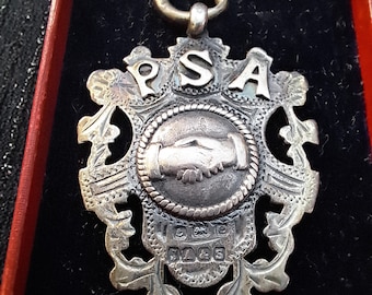 Pendentif Montre Gousset Ancien En Argent - Chaîne FOB Birmingham - Unisexe