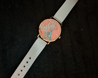 Montre Publicitaire Vintage Mécanique COLER COLA - Boîtier Plastique Transparent, Fonctionne, Collection