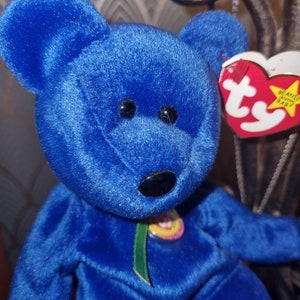 Original TY Beanie Baby *CLUBBY* Bear with &#39;02&#39; Tag - see photos for tag differences