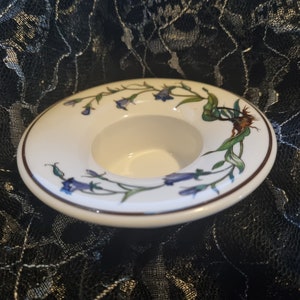Portacandele votivo vintage anni &#39;80 *VILLEROY AND BOCH* Botanica Blue &#39;Bell&#39; Design
