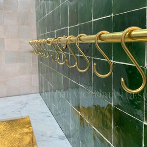 Copper Pipe Utensil and Pan Hanging Rail Solid Brass Fittings 