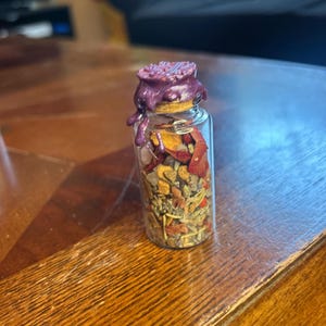 Mini Love Spell Jar – Sealed Herbal Intention Bottle for Attraction, Self-Love, or Ritual Use Witchcraft Decor
