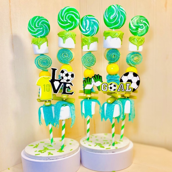 Soccer Candy Kabob, Soccer Party, Birthday Party Favors, Soccer Candy, Soccer Gift, Soccer Team, Soccer Lover, Soccer Theme, Candy Kabob
