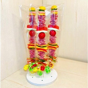 BBQ Theme Candy Kabobs, Candy Kabobs, Candy Kabob Party Favors, Barbecue Picnic Themed Treats, BBQ Party Decorations, BBQ Party Favors