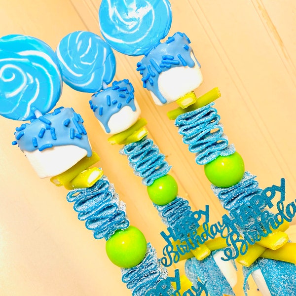 Birthday Candy Kabobs, Party Favors for Kids, Birthday Party, Birthday Party Decorations, Bulk Candy, Candy Gift, Happy Birthday