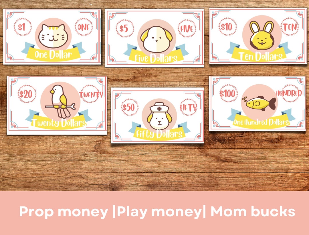 Prop Money for Kids Play Money Printableplay Money - Etsy