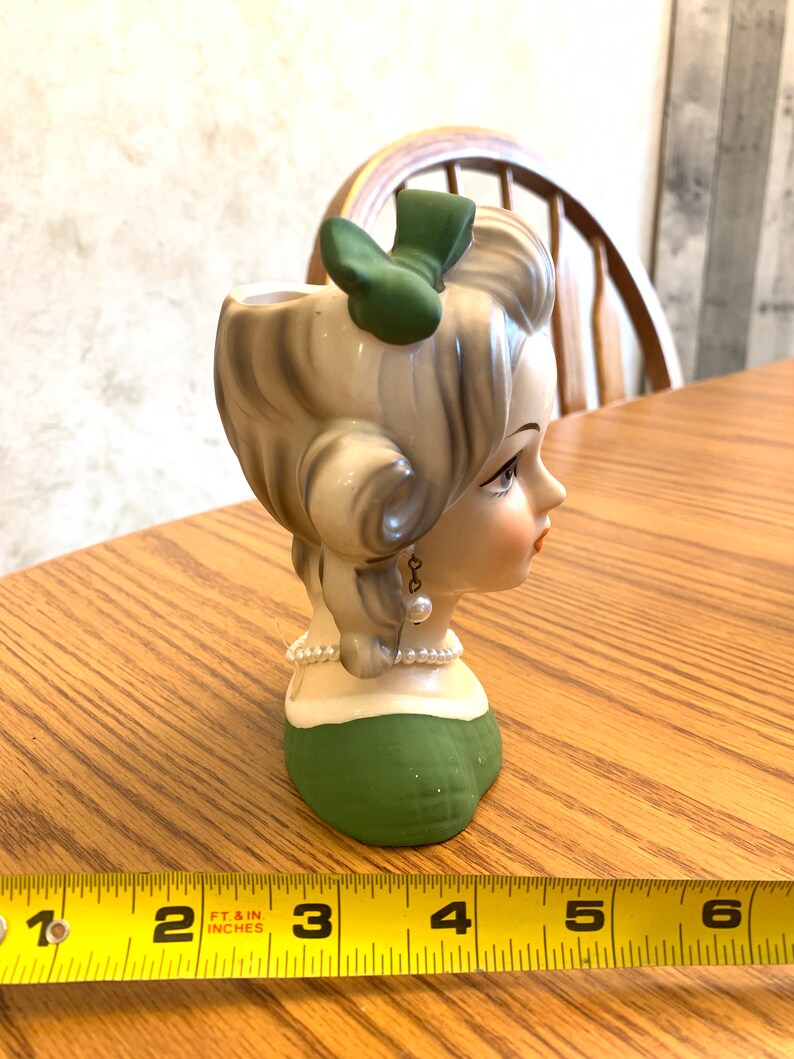 Vintage Lady Head Vase Napco C8499 With Necklace and Pearls Etsy