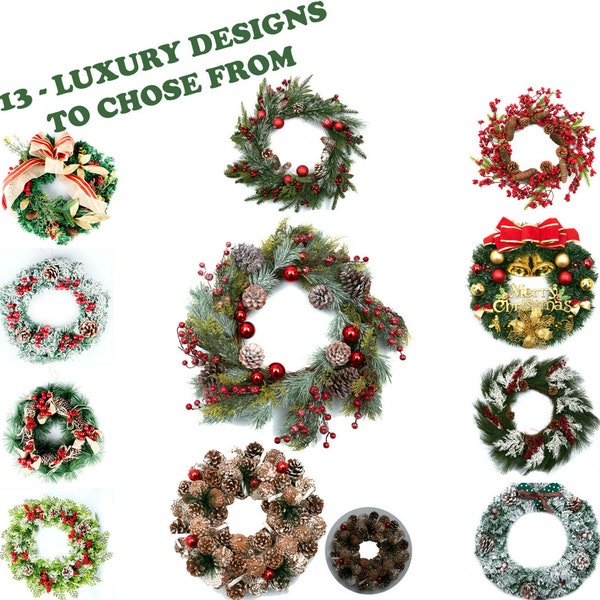 Christmas Wreaths for Front Door Etsy UK