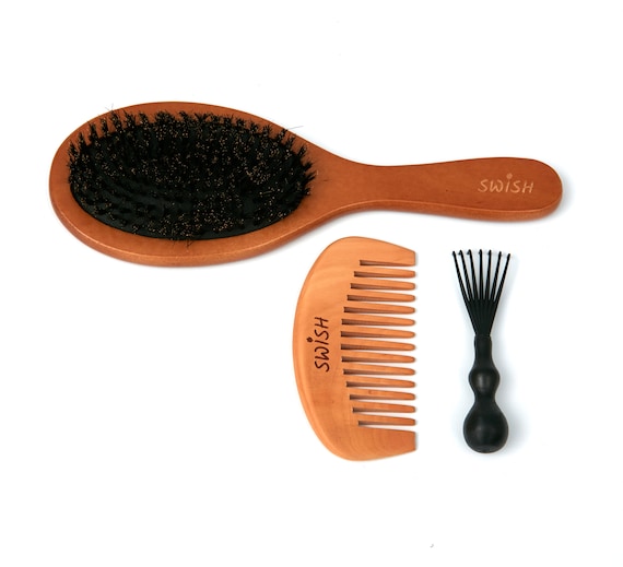 Boar Bristle Hair Brush Set Work Best for Thin, Short and Fine