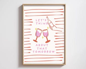 Impresión de "Salud" / Decoración de pared para carrito de bar / Arte imprimible / Descarga digital