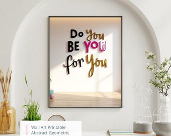 Impresión tipográfica motivacional, arte mural con cita en oro rosa (descarga digital)