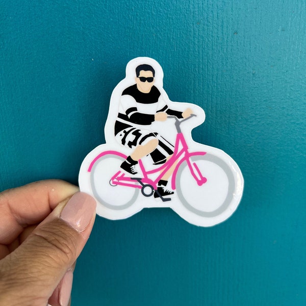 David on a bike || David Rose || Schitt’s Creek Sticker