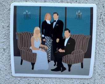 Pegatina de vinilo con retrato familiar de Schitt's Creek Rose
