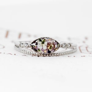 Custom Ring Bridal Bouquet Preservation, Jewelry with Bridal Flowers, Preserved Flowers in Ring, Ring Keepsake, Personalized Ring, Wedding