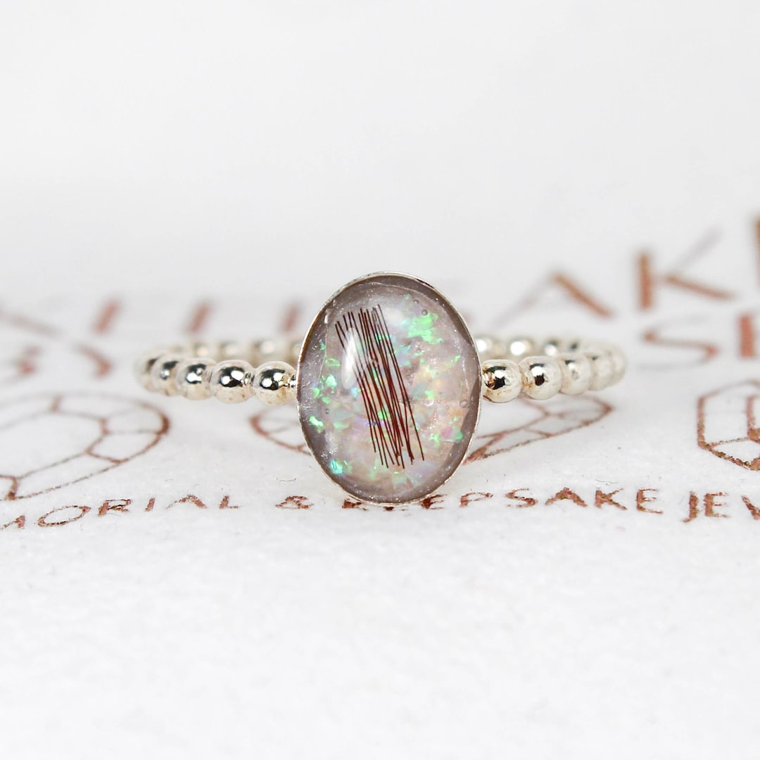 Lock of Hair Keepsake Lock of Hair Ring Baby Keepsake Hair Etsy