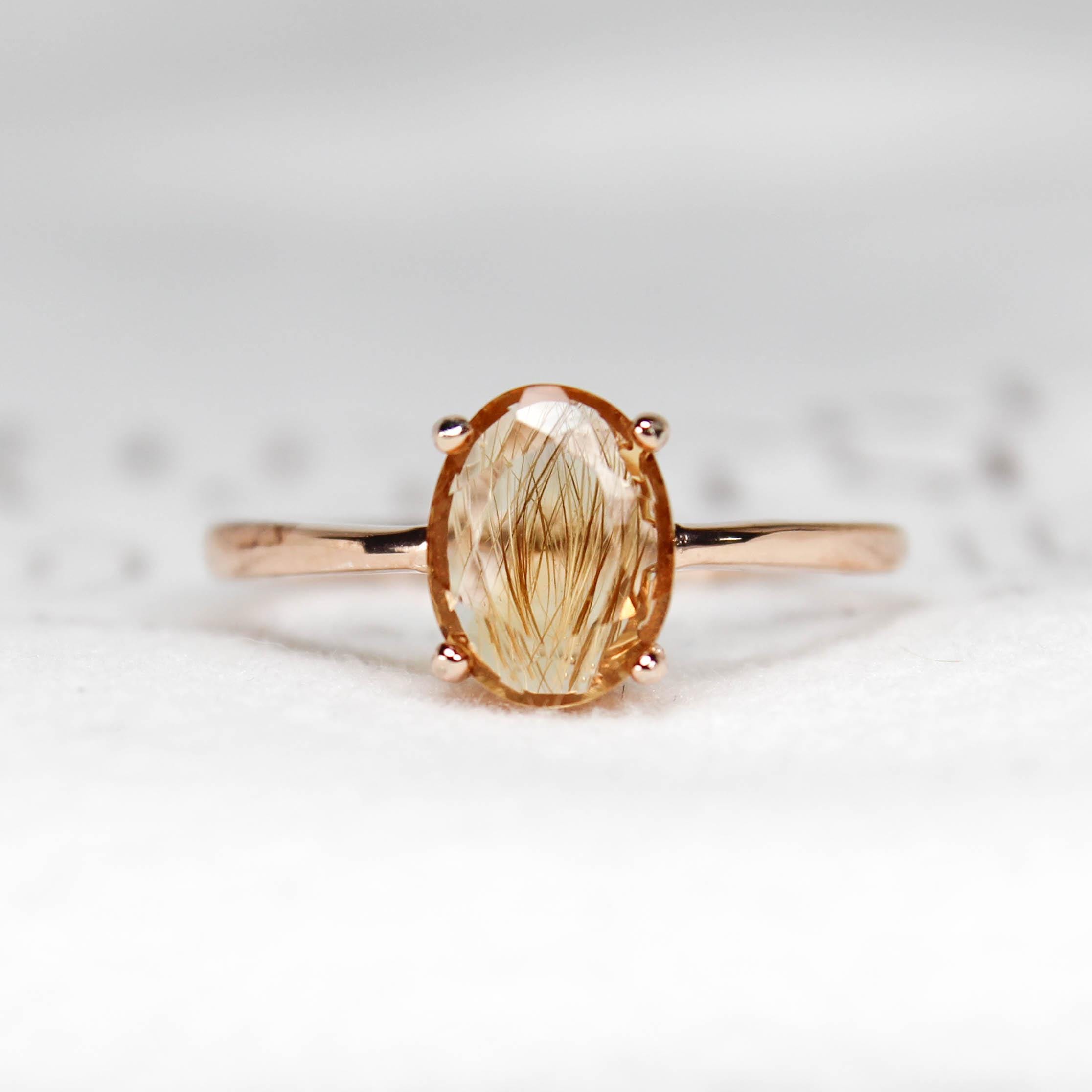 Pet Cremation Ring, Lock of Hair Ring, Hair Ring, Citrine Ring, Jewelry, Memorial Gift, Pet Memorial, Memorial Ring (NON-HUMAN REMAINS)