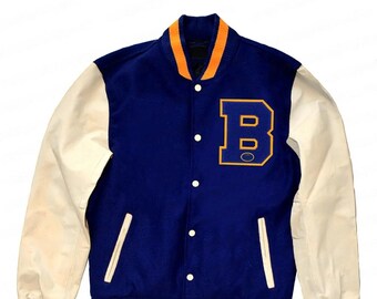 Mel Gibson Lethal Weapon 2 Martin Riggs Blue B Letterman Jacket