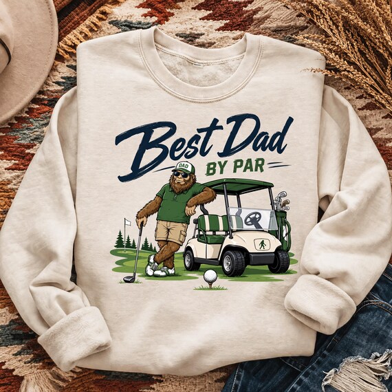 Funny Golf Dad PNG, Sasquatch Father's Day Sublimation Design (Digital Download)