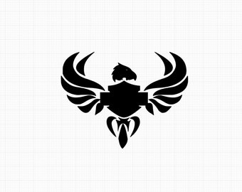 Harley Davidson Eagle Stencil (VINYL) 9x6.8 in, Stencil Template Airbrush Paint