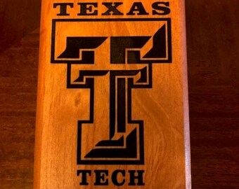 Texas Longhorns Bottle Opener: Engraved Wood, Wall Mountable