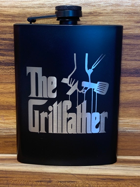 8oz The Grillfather Stainless Steel Flask 8oz The Grillfather Stainless Steel Flask