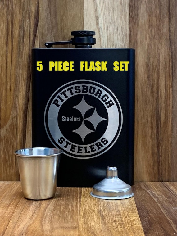 8oz Football 15 Flask Stainless Steel 8oz Football 15 Flask Stainless Steel