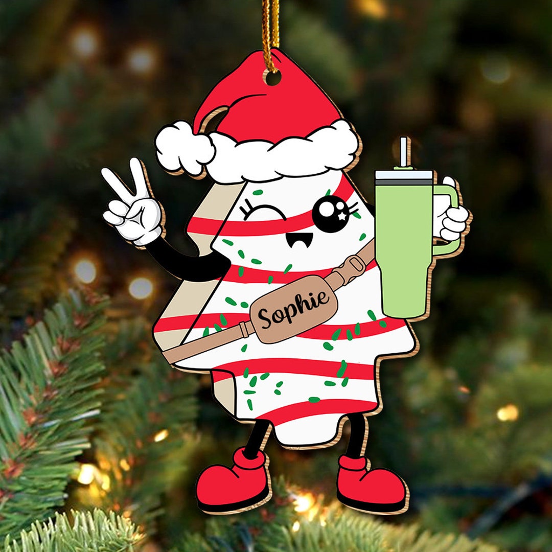 Tree Cake Ornament 2023 Christmas Tree Cake Ornament Snack Etsy