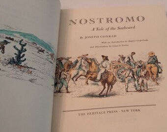Nostromo. By Joseph Conrad. Illustrations by Lima de Freitas. Illustrated Edition, First Printing. Heritage Press. New York, 1961.
