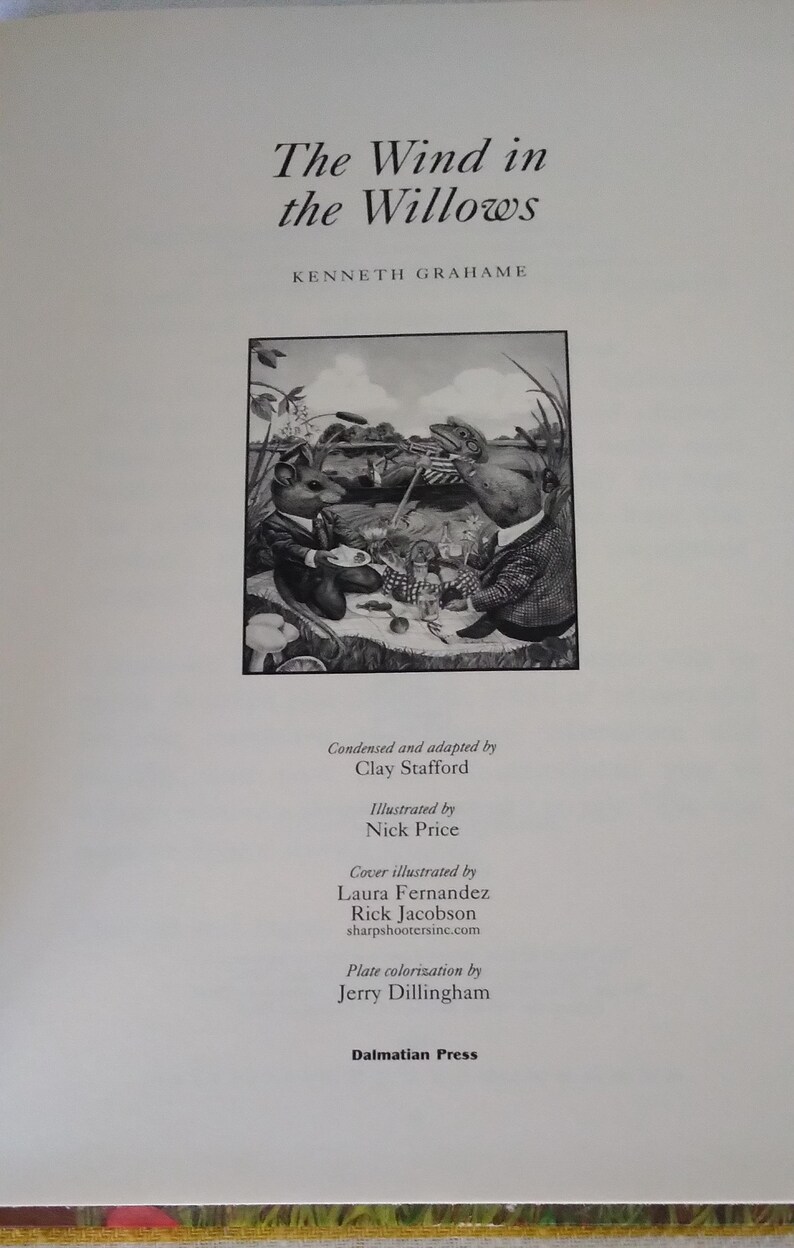The Wind in the Willows Kenneth Grahame Illustrated by Nick Price 2004 ...