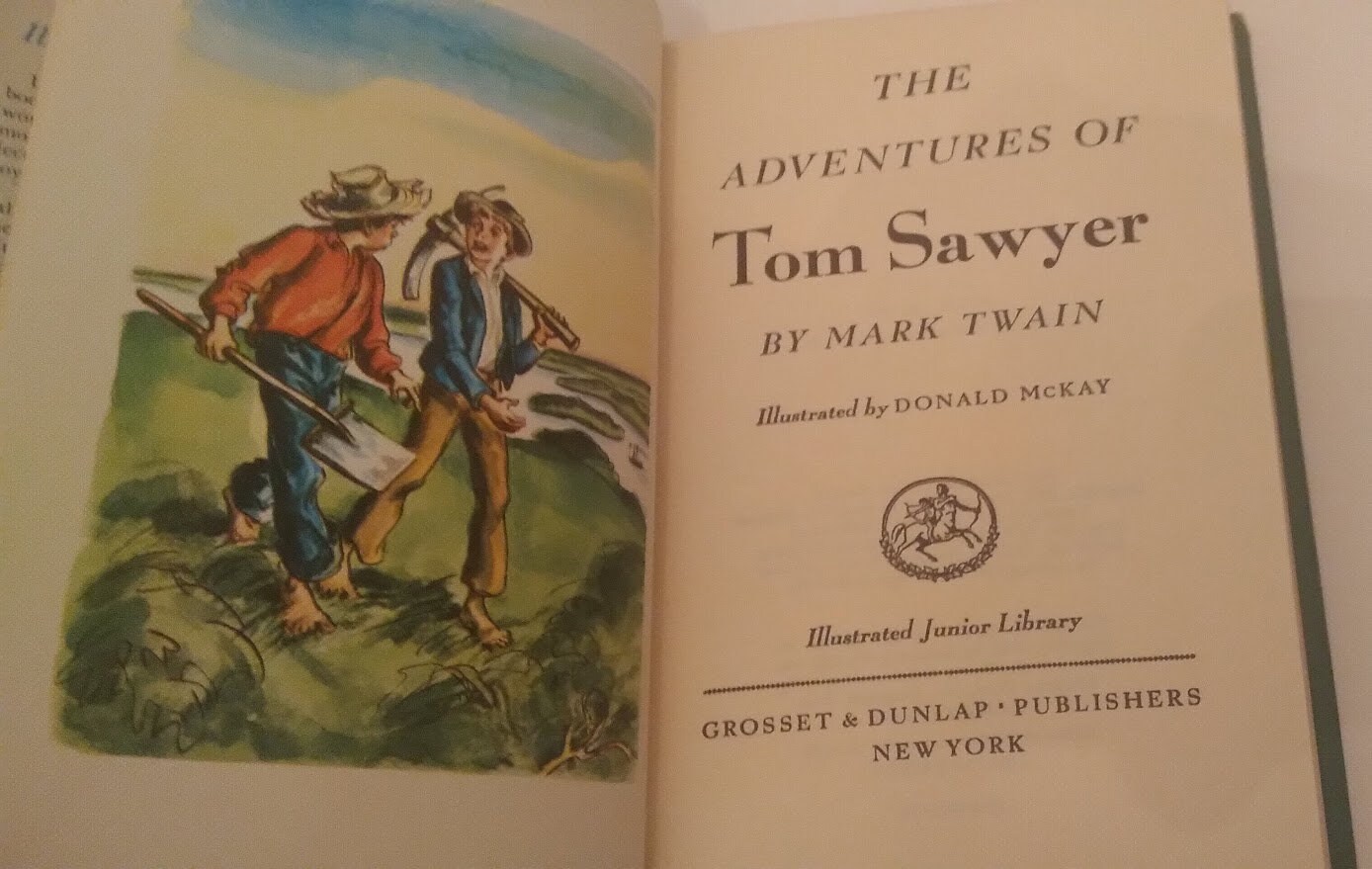 The Adventure of Tom Sawyer Mark Twain Illustrated Junior Library 1974 ...