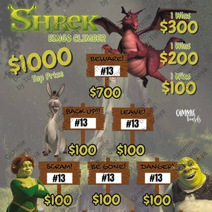 Shrek Inspired Climber Bingo Board