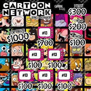 Cartoon Network klimmer bingobord