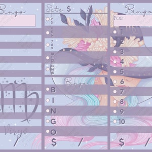 Virgo Laminated Bingo Sheet