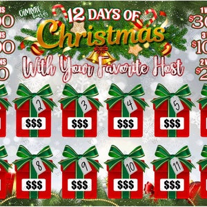 12 días de Navidad All Holds Win Bingo Board
