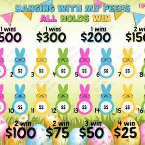 Hanging With My Peeps All Holds Win Bingo Board
