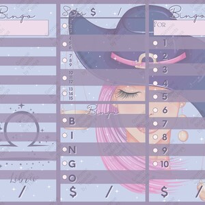 Libra Laminated Bingo Sheet