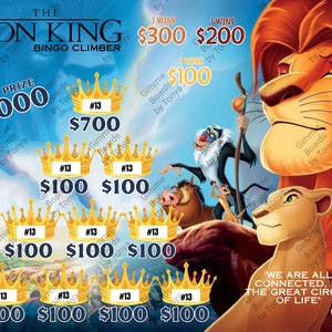 Lion King Climber Bingo Board - Etsy