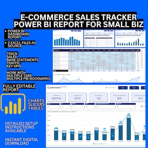 Power BI Sales Dashboard Sales Tracker Small Business Balance Power BI KPI Dashboard Business Sales and Quote Reporting Template