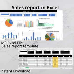 Sales Dashboard Excel Template: E-commerce Tracker (Digital Download)