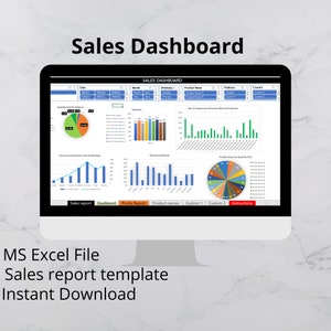 E-commerce Sales Tracker: Excel Dashboard Template (Digital Download)